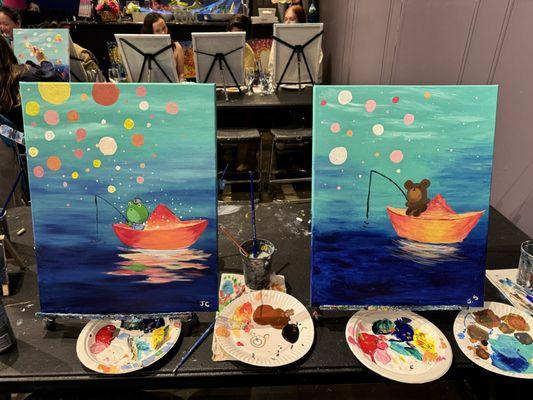 Finished paintings! We took some creative liberties