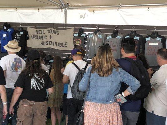 Merchandise Booth with T Shirts 4 Sale @ Arroyo Seco Weekend Music Festival 2018 in Pasadena