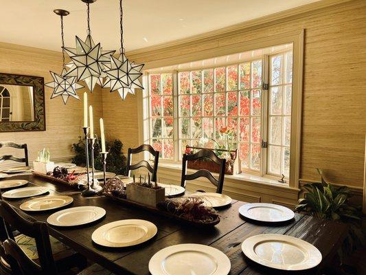 "Golden Hour" in this lovely southern dining room in a 1930s Colonial we did in 2022