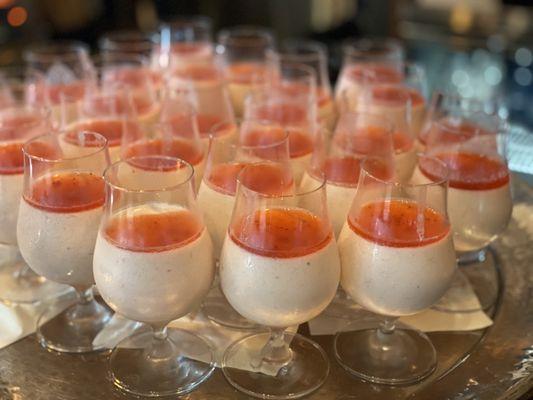 Strawberry panna cotta