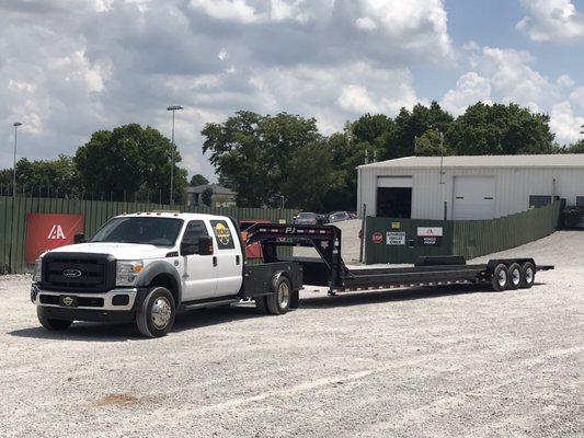 New trailer and pull truck so if you are in need of having something haul please call Deckers Towing & Recovery for your towing needs