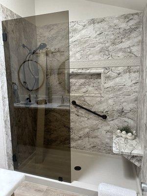 Complete shower transformation.