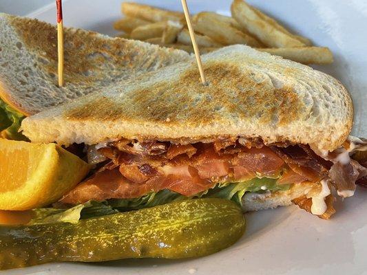 BLT on sourdough with my requested "just a few fries"