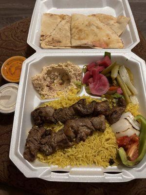 Beef Kebab Plate (RIPEYE)