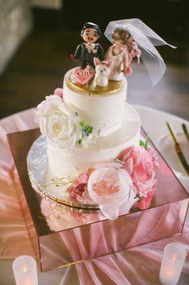 Strawberry Shortcake two-tiered Wedding Cake