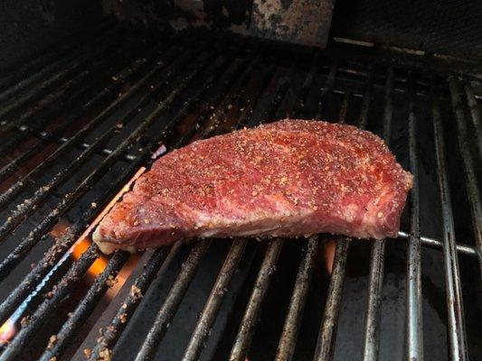 Steak  on the grill