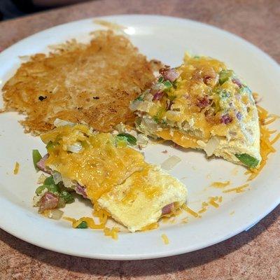 Omelette & hash browns