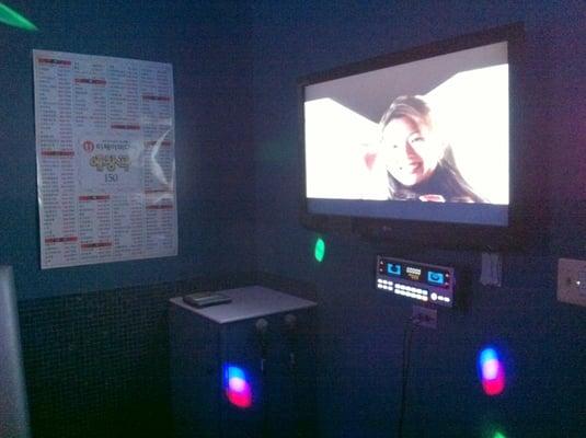 main flat screen in private karaoke room $30/hour