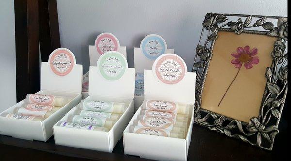 New lip balms from Practical Magic. Formulated especially for The Village Spa in Lake Balboa! Leaves your lips soft and moist, never dry.