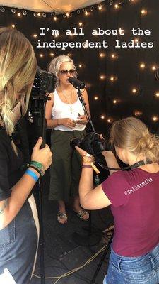 Lilly Allen for KUTX backstage at ACL Fest 2018.