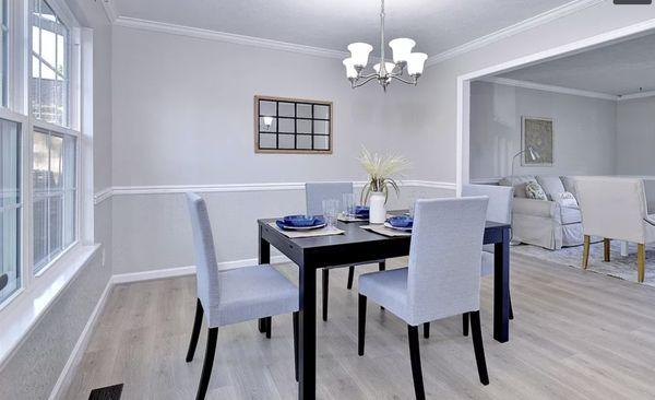 Dining room - laminate flooring.