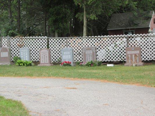 Some of the new gravestones.