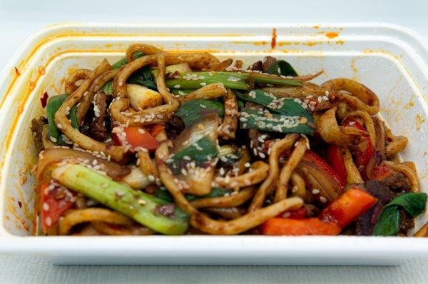 Dry Fried Noodles ($10): take-out