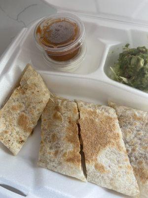 Chicken quesadilla plate