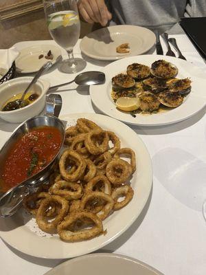 Calamari and Clams Oreganata