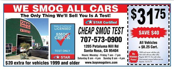 Cheap Smog Test