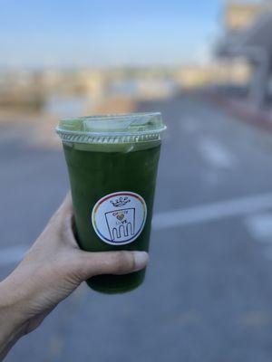 Early morning matcha lemonade.