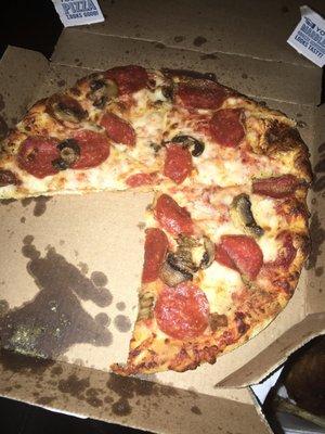 Pepperoni and mushroom