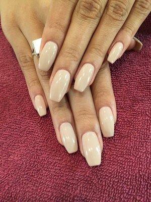 Acrylics with Gel Polish