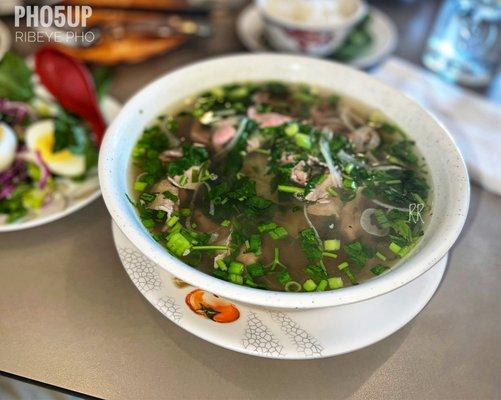 Incredibly taste broth! One of my top 5 favorite pho beef broths ever-ever!!! REMINDER TO SELF: Next time omit the PLENTIFUL cilantro!