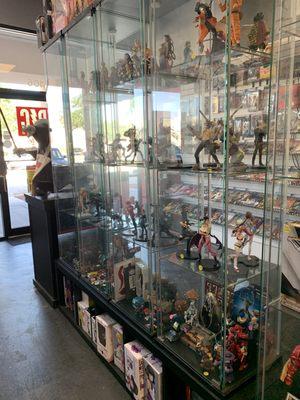 Front of store with collectibles