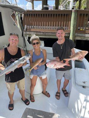 The fish we caught! Not pictured: hammer head shark!