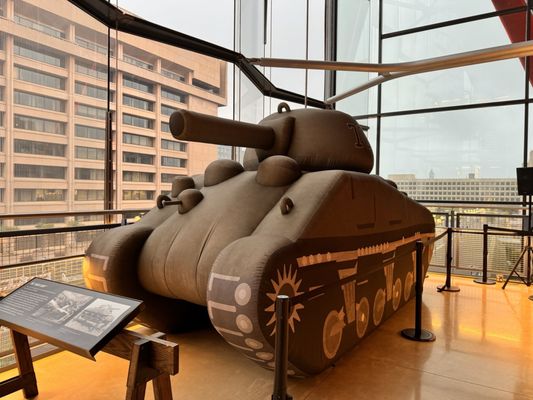 Plastic tank, exhibit on the "Ghost Army" of WW2