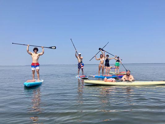 Standup paddle board lesson and ecotour on LBI in Beach Haven.