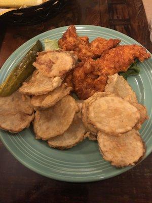 Buffalo Chicken Finger Plate with Spuds