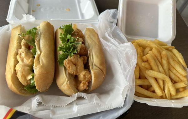 Po Boy best I've ever had. The french bread was buttery, nutty, crispy and soft on the inside.