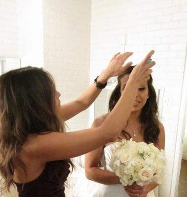 seconds before she walks down the aisle