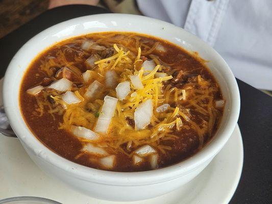 Bowl of house made chili