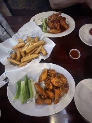 Wings and fries