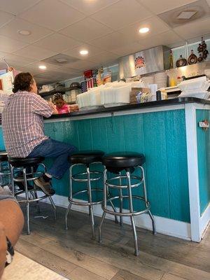 Counter seating area