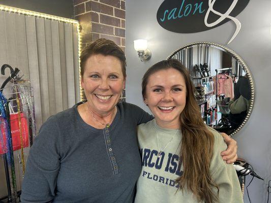 Mama and daughter hair day