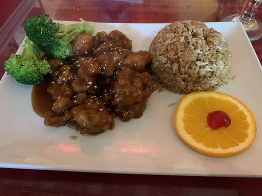 Sesame chicken & rice