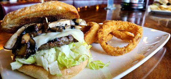 Mushroom Swiss Burger