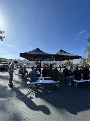 Self defense presentation held at company