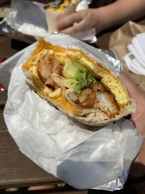 Avocado breakfast burrito