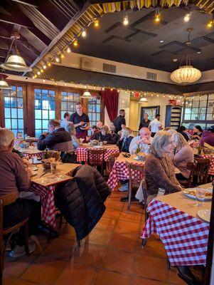 Main dining room...packed for lunch during their Anniversary Celebration, for their 3 Course Lunch Menu $13.95