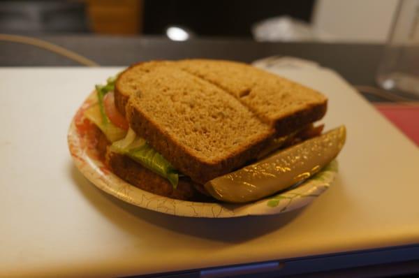 One example of a sandwich from Han's Deli