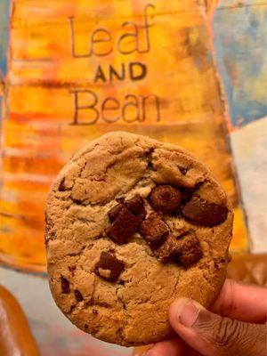 Boy was this chocolate chip cookie  just right. Goes great with coffee