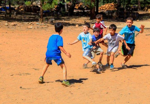 Boys Playing Sports at Jewish Summer Camp in Big Bear, CA