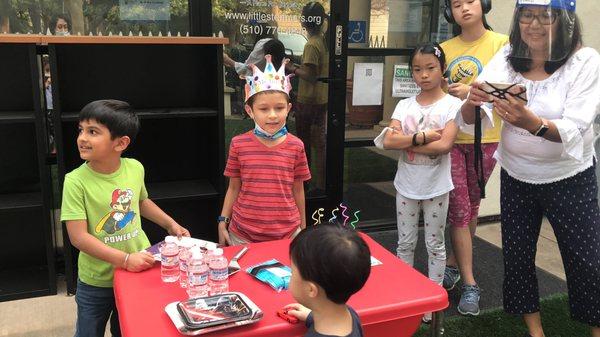 A mini-birthday celebration during the pandemic at Little Steamers.