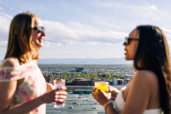 City and mountain views. Cheers to the best of both worlds!