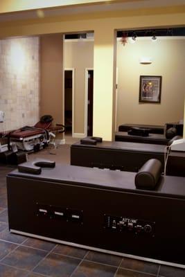 Welcome to Relaxation Bay where we have 4 automated massage tables for your care.