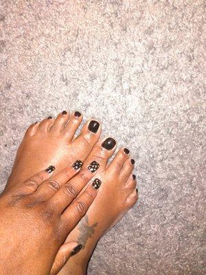 Full set and pedicure