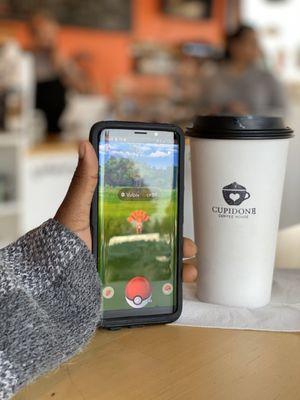 Catching them all thanks to some delicious coffee!