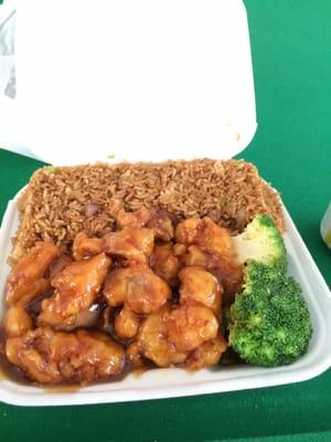 Orange Chicken Combination with Beef Fried Rice