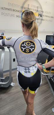 Vanessa... Our Triathlete in her Osteostrong Tri Suit.